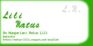 lili matus business card